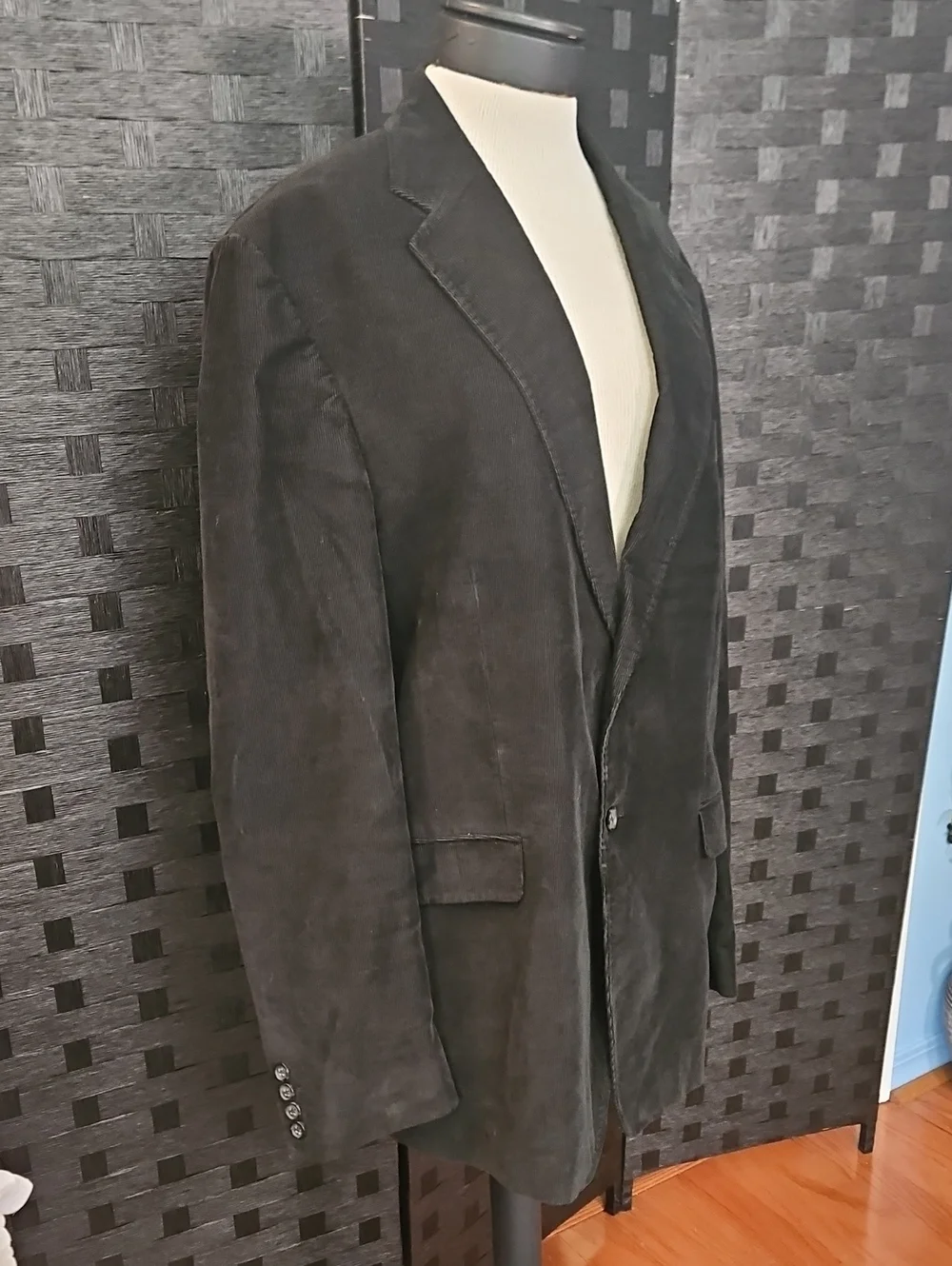 Express Black Corduroy Men's Blazer Jacket Size 44R